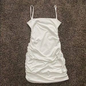 Solid Ruched Bodycon Cami Dress